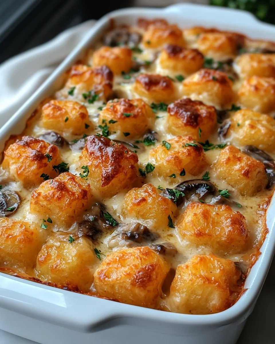 Easy Homemade Tater Tot Casserole with Creamy Mushroom Soup - additional image