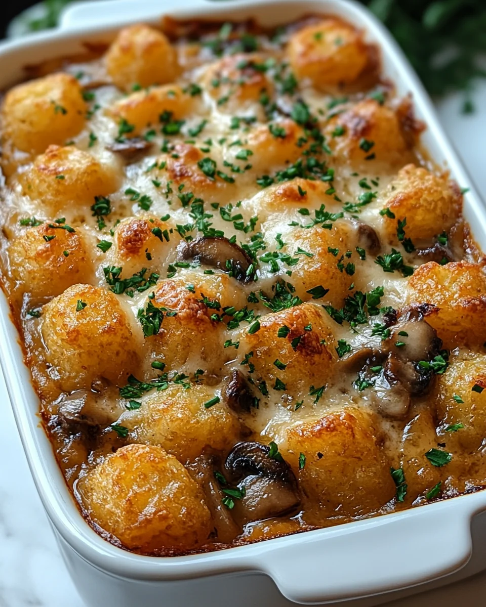 Easy Homemade Tater Tot Casserole with Creamy Mushroom Soup - additional image