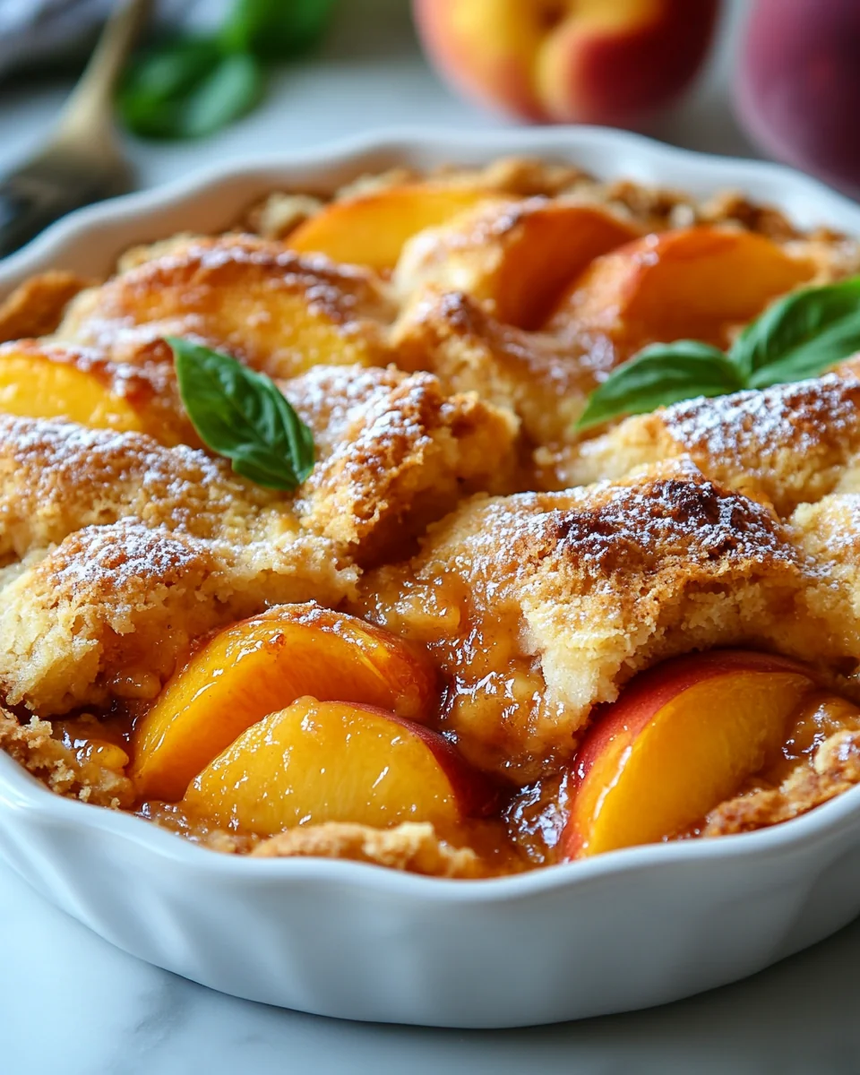 Simple Peach Cobbler Made with Cake Mix - additional image
