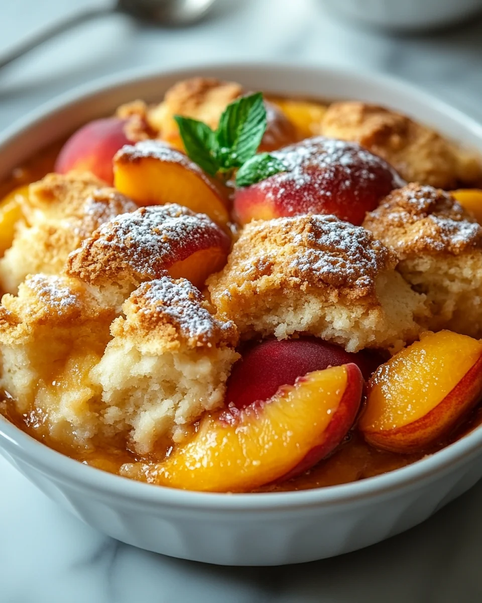 Simple Peach Cobbler Made with Cake Mix - additional image