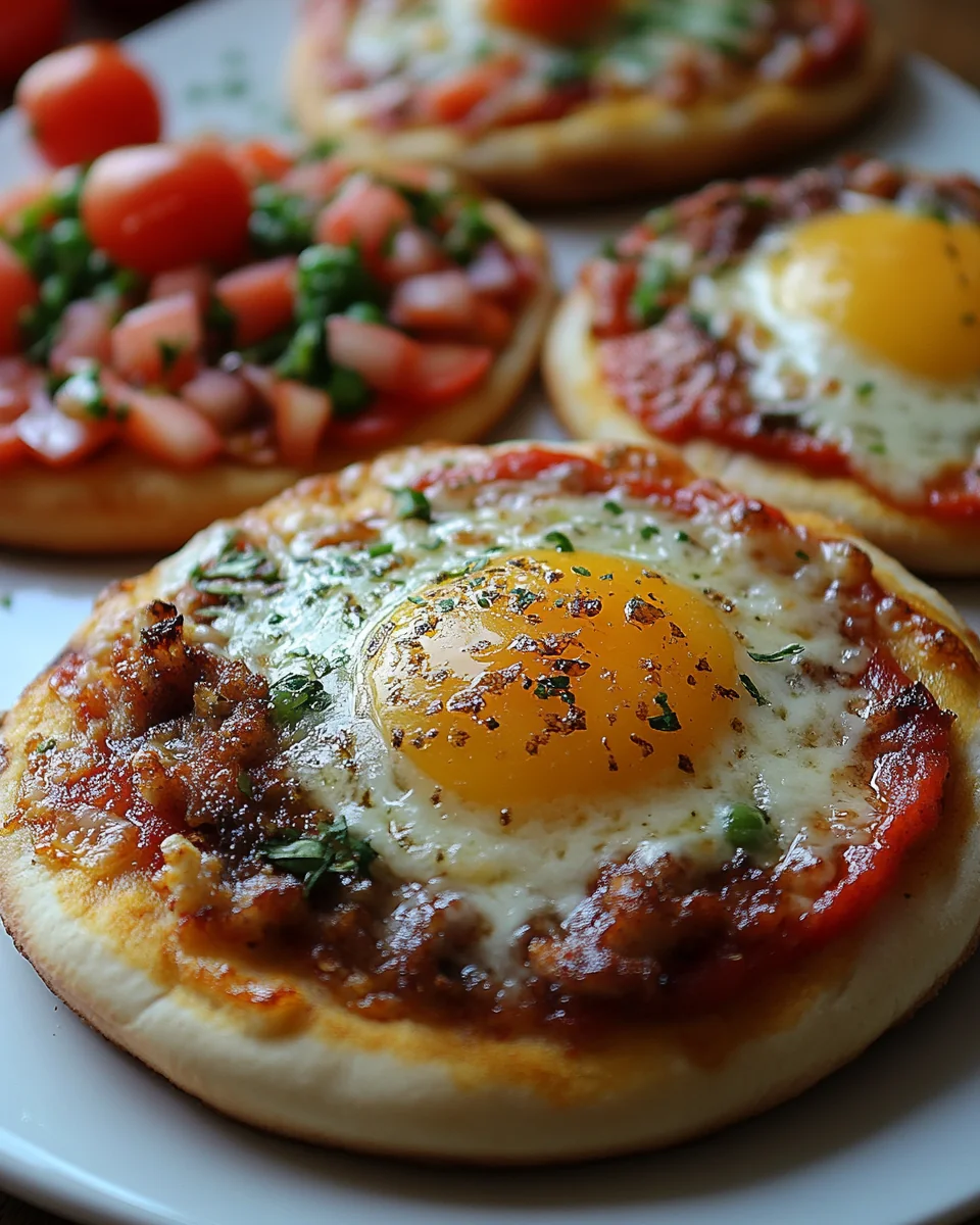 Homemade English Muffin Breakfast Pizza Delight - additional image