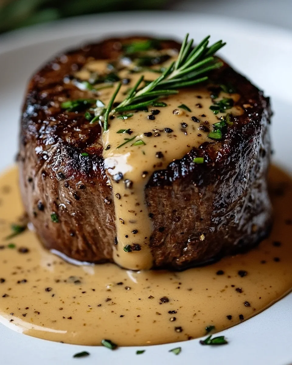 Perfect Seared Filet Mignon with Shallot Peppercorn Sauce - additional image