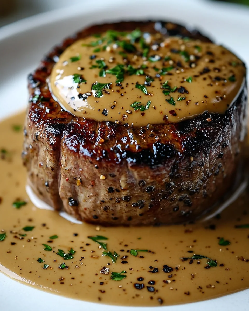 Perfect Seared Filet Mignon with Shallot Peppercorn Sauce - additional image