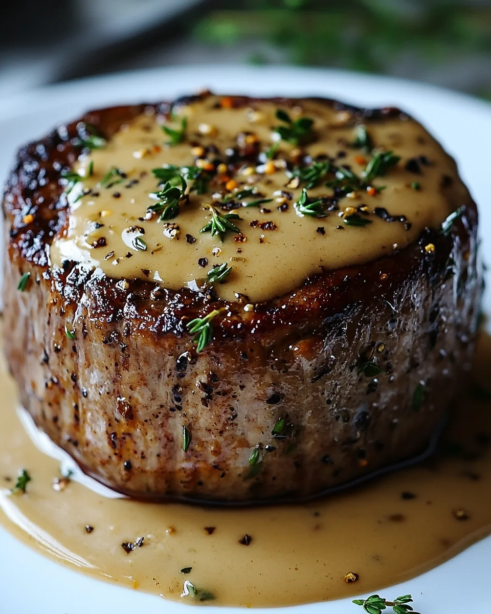 Perfect Seared Filet Mignon with Shallot Peppercorn Sauce - additional image
