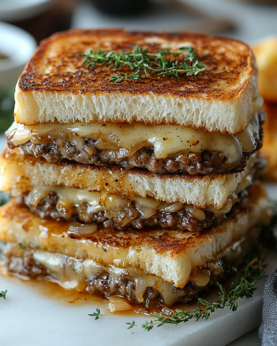 Classic French Onion Patty Melt Recipe - additional image