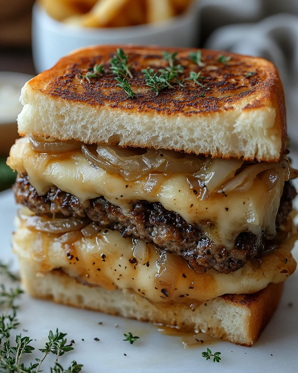 Classic French Onion Patty Melt Recipe - additional image