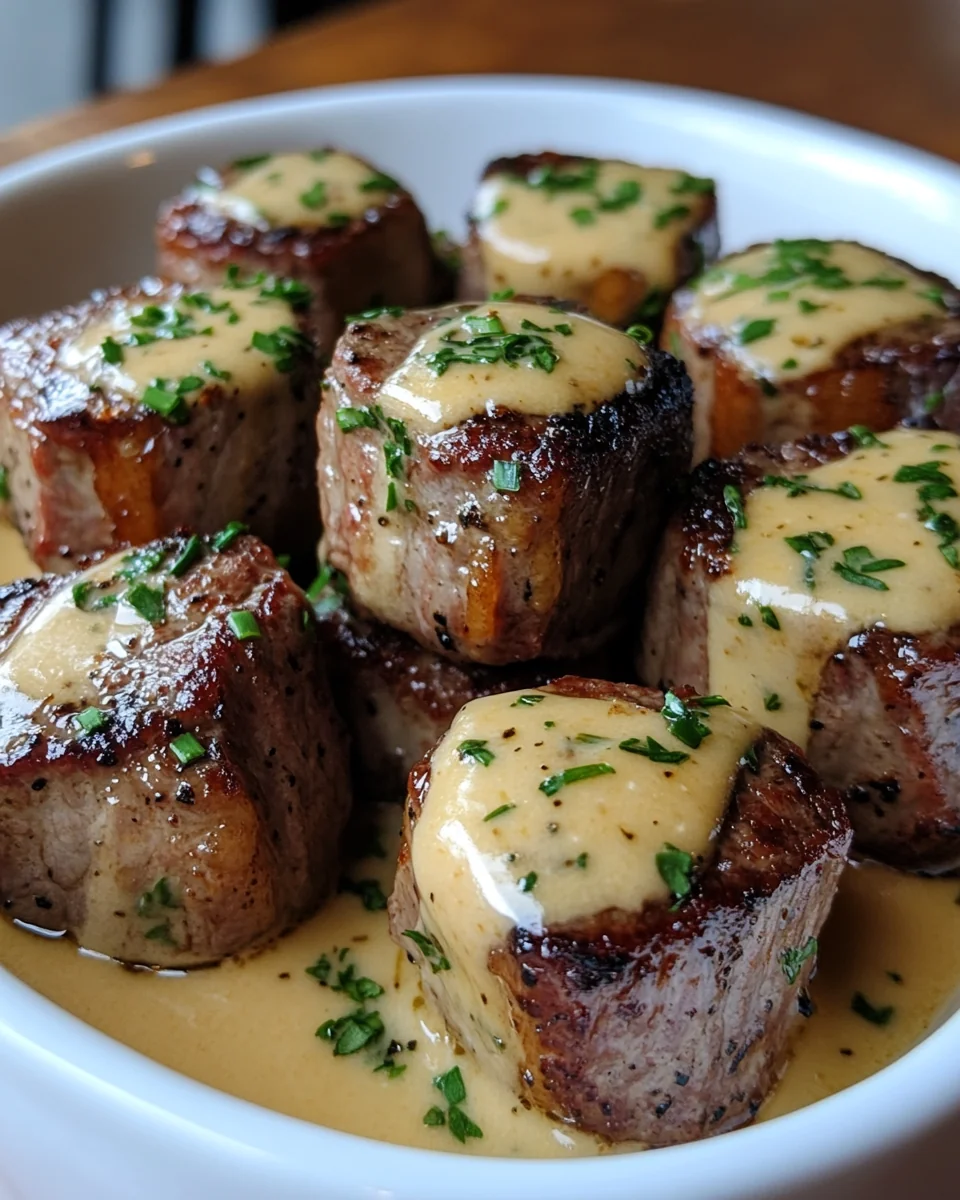 Garlic Butter Steak Bites with Creamy Parmesan Sauce - additional image