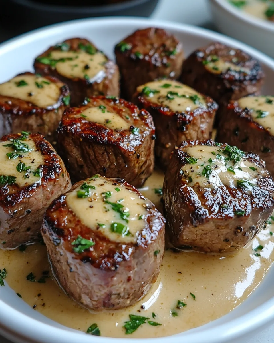 Garlic Butter Steak Bites with Creamy Parmesan Sauce - additional image