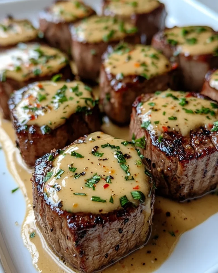 Garlic Butter Steak Bites with Creamy Parmesan Sauce