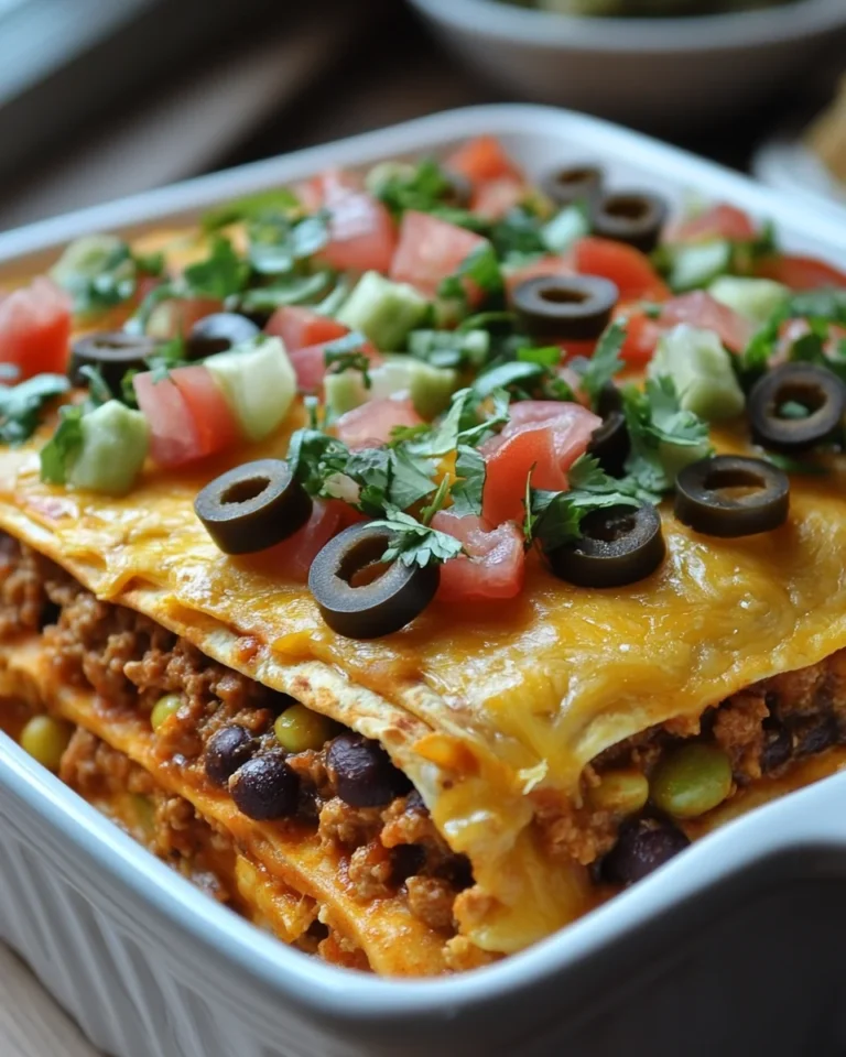 Savory Layered Taco Bake Recipe