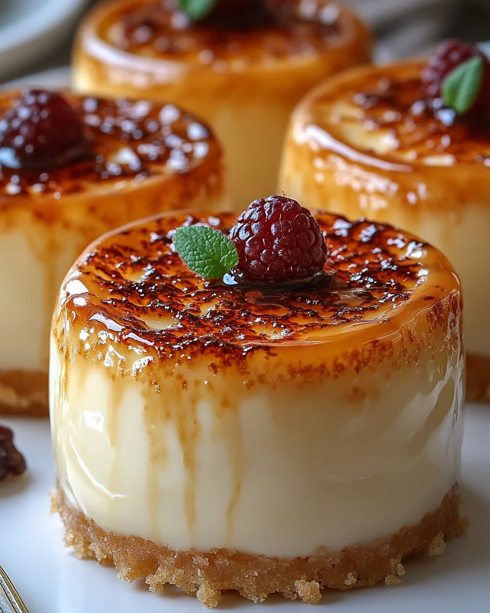Mini Homemade Crème Brûlée Cheesecakes - additional image