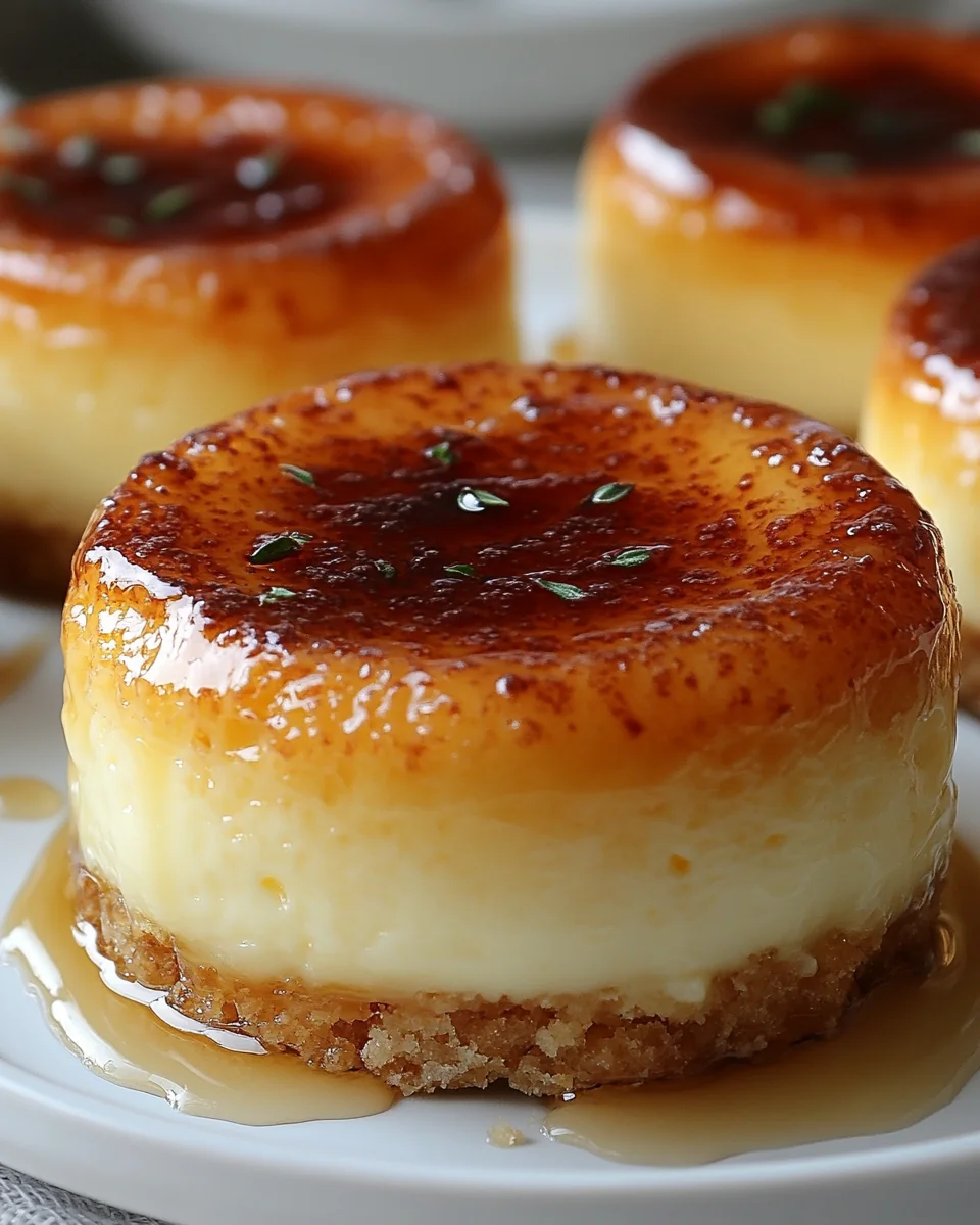 Mini Homemade Crème Brûlée Cheesecakes - additional image