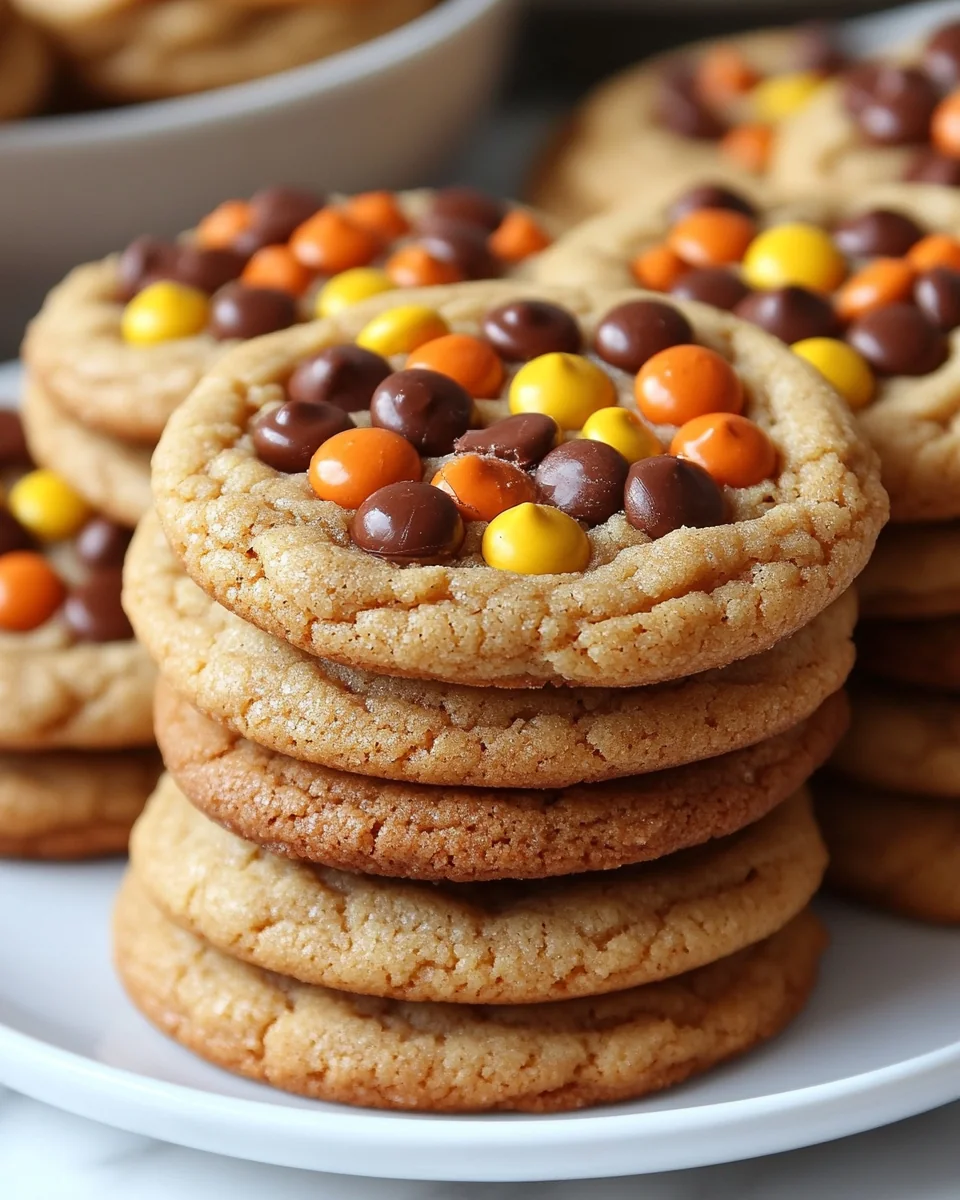 Mini Peanut Butter Stuffed Cookies with Reese's Pieces - additional image