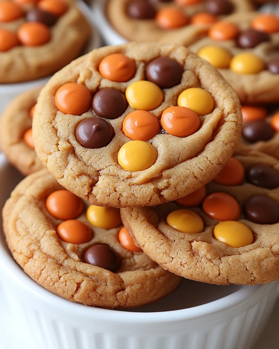 Mini Peanut Butter Stuffed Cookies with Reese's Pieces - additional image