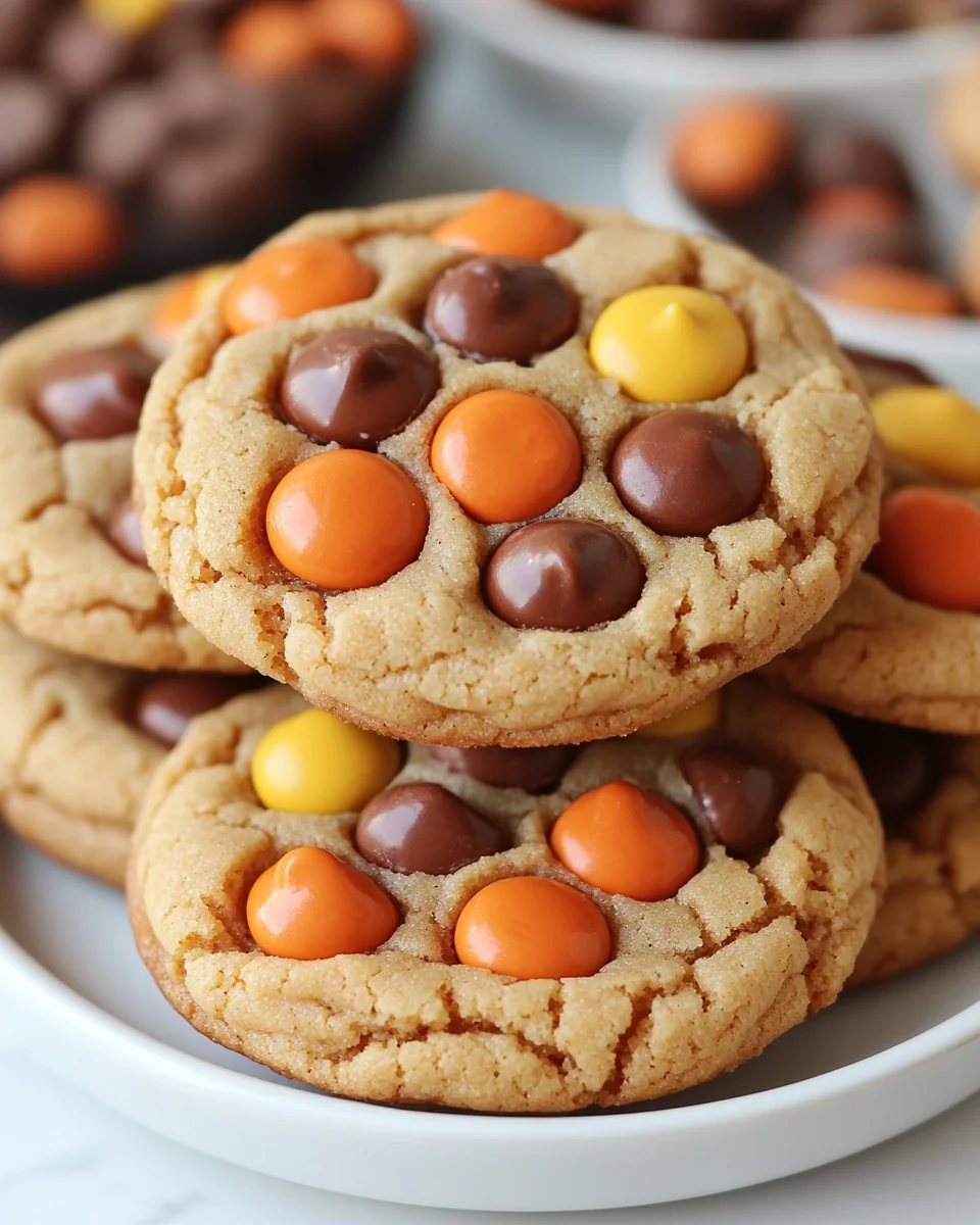 Mini Peanut Butter Stuffed Cookies with Reese's Pieces - additional image