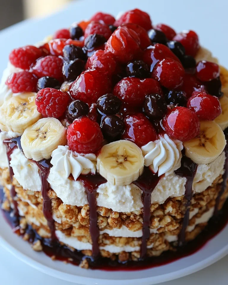 Simple No-Bake Banana Split Cake