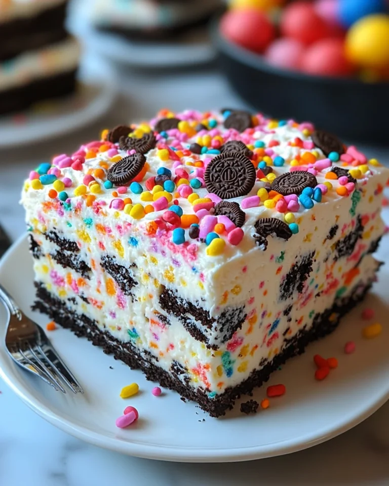 No-Bake Funfetti Oreo Icebox Cake Recipe