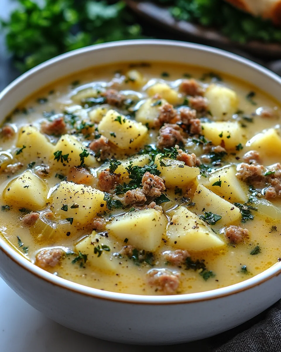Healthy Tuscan Soup with Turkey Sausage and Fresh Vegetables - additional image