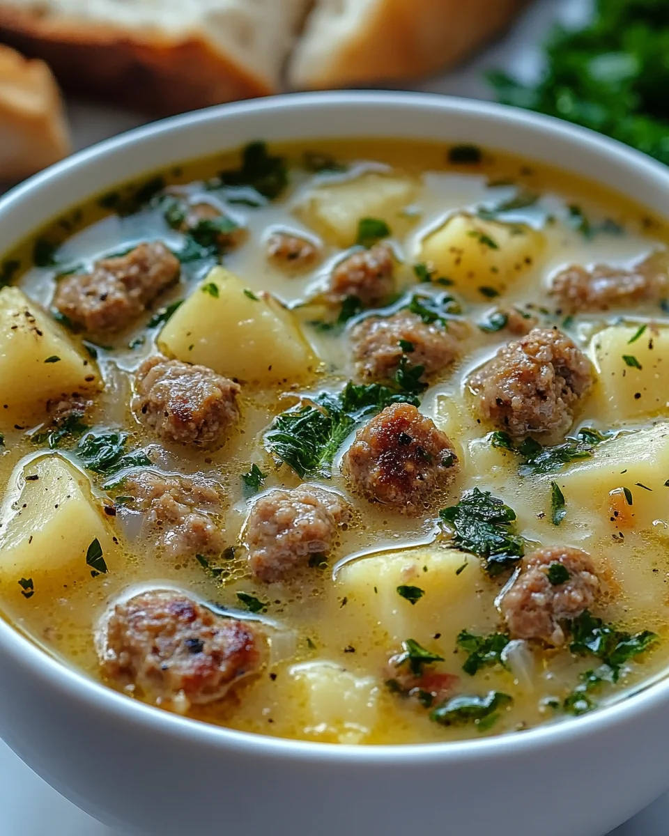 Healthy Tuscan Soup with Turkey Sausage and Fresh Vegetables - additional image
