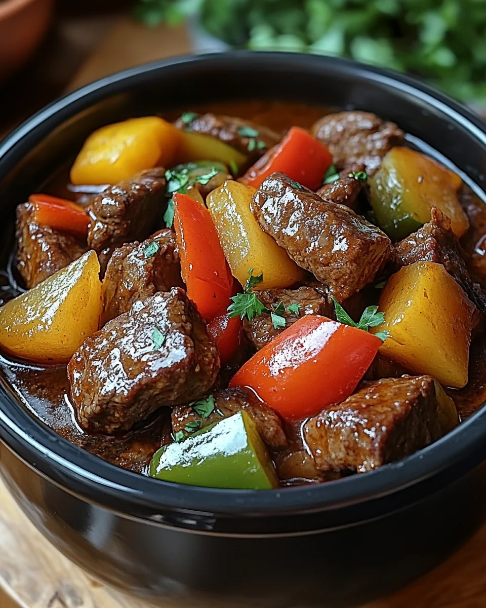 Simple Crock Pot Pepper Steak Recipe - additional image