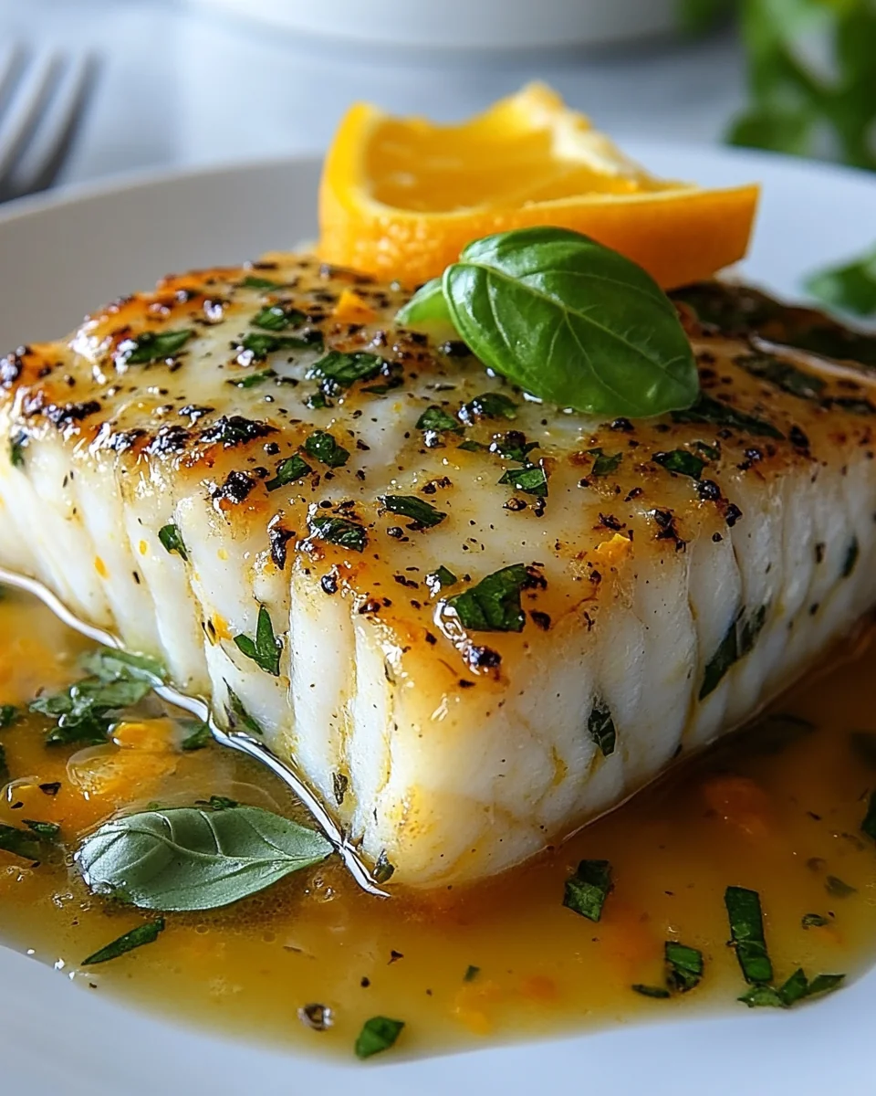 Pan-Fried Cod with Fresh Citrus Basil Butter Sauce - additional image