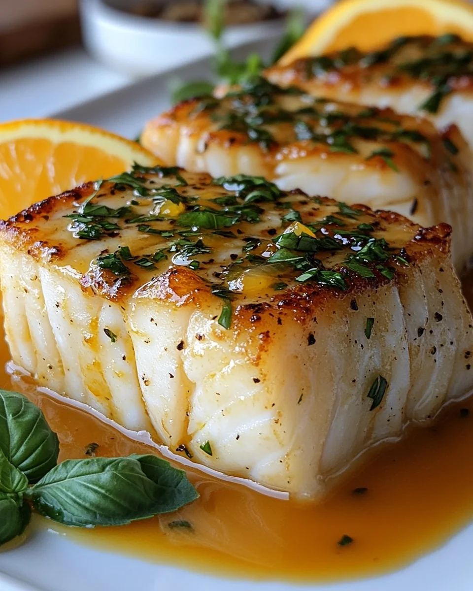 Pan-Fried Cod with Fresh Citrus Basil Butter Sauce - additional image
