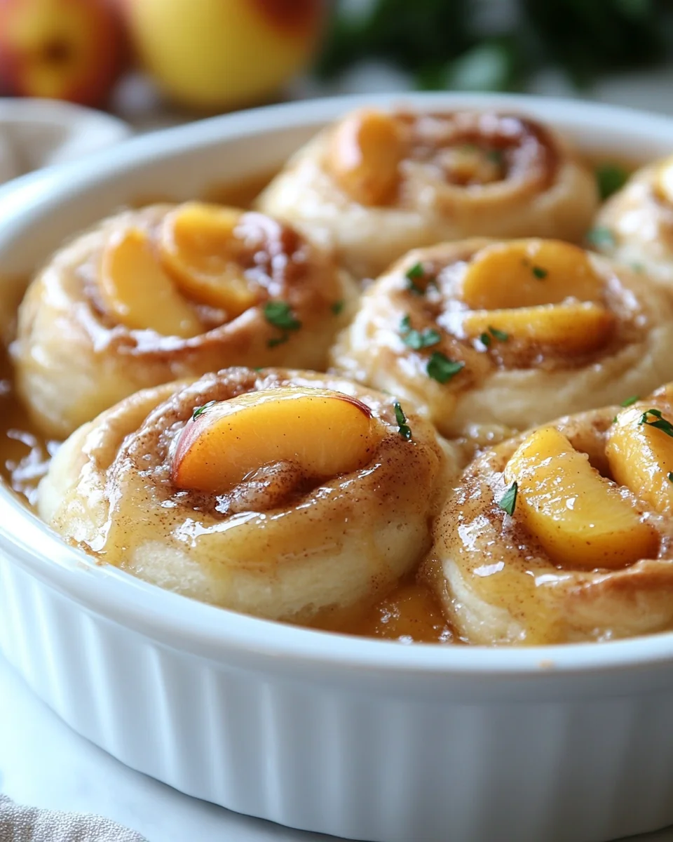 Peach Cobbler Cinnamon Rolls Recipe - additional image