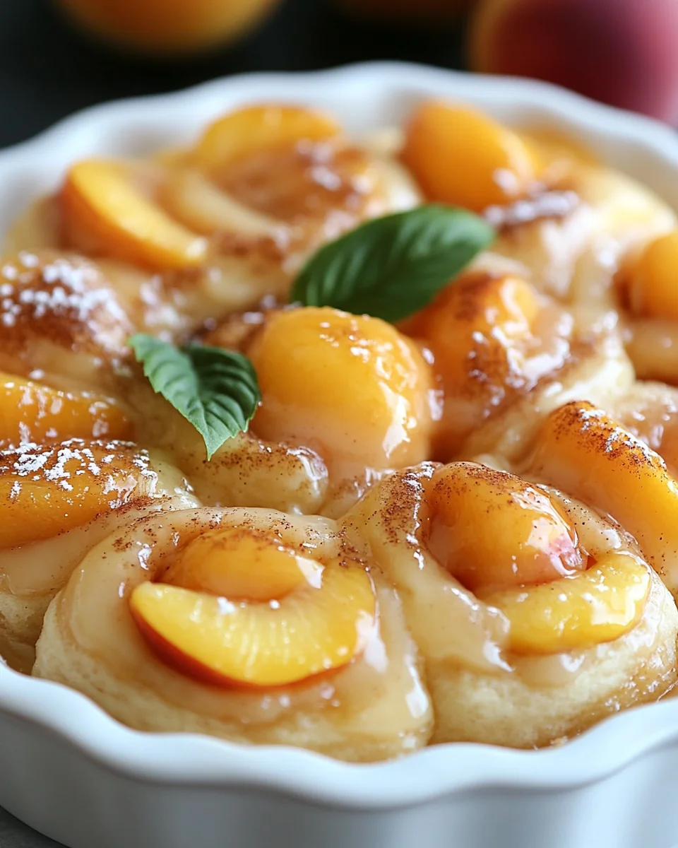 Peach Cobbler Cinnamon Rolls Recipe - additional image