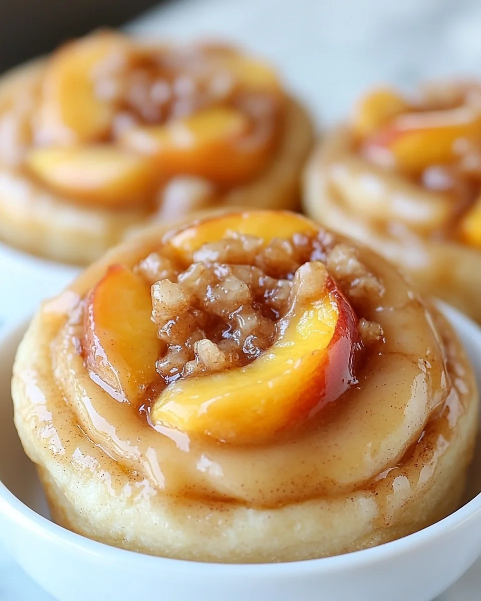 Peach Cobbler Cinnamon Rolls Recipe - additional image