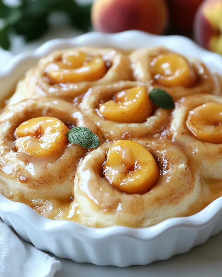 Peach Cobbler Cinnamon Rolls Recipe