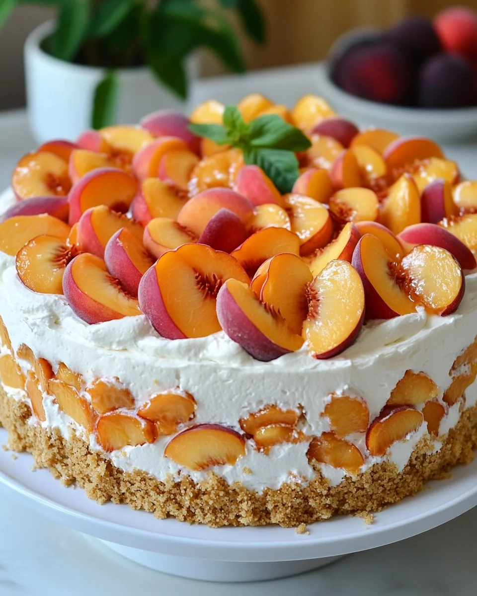 Delicious Peaches And Cream Homemade Cake - additional image