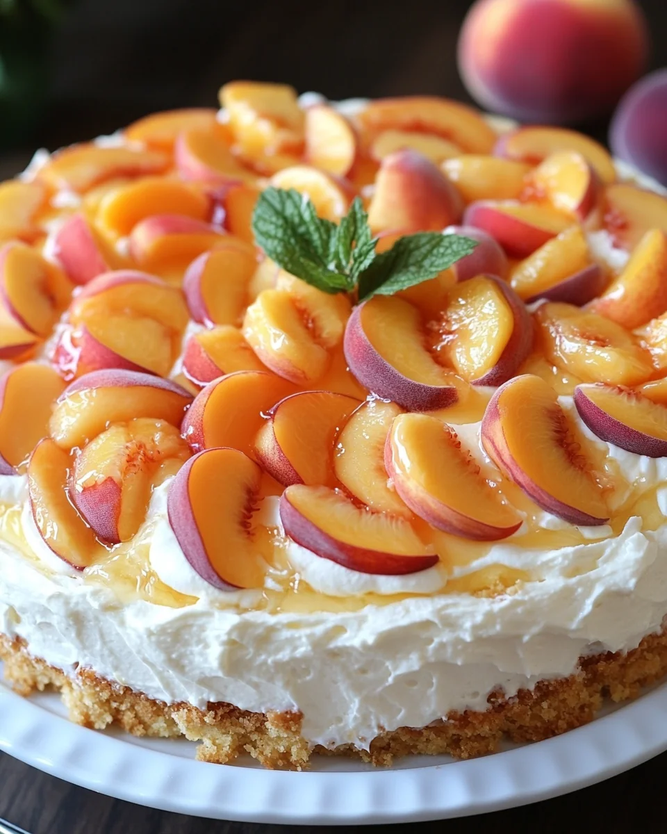 Delicious Peaches And Cream Homemade Cake - additional image