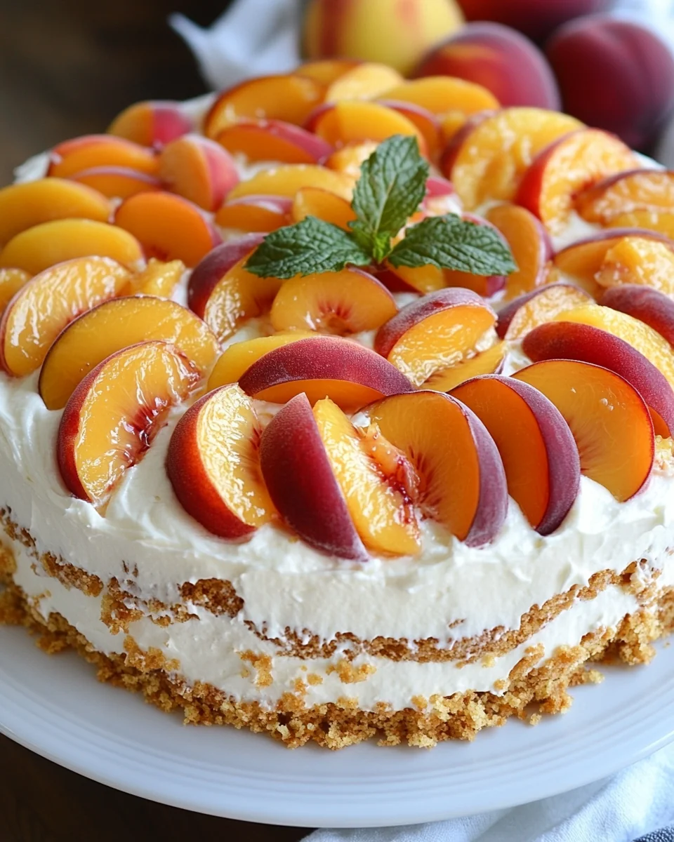 Delicious Peaches And Cream Homemade Cake - additional image