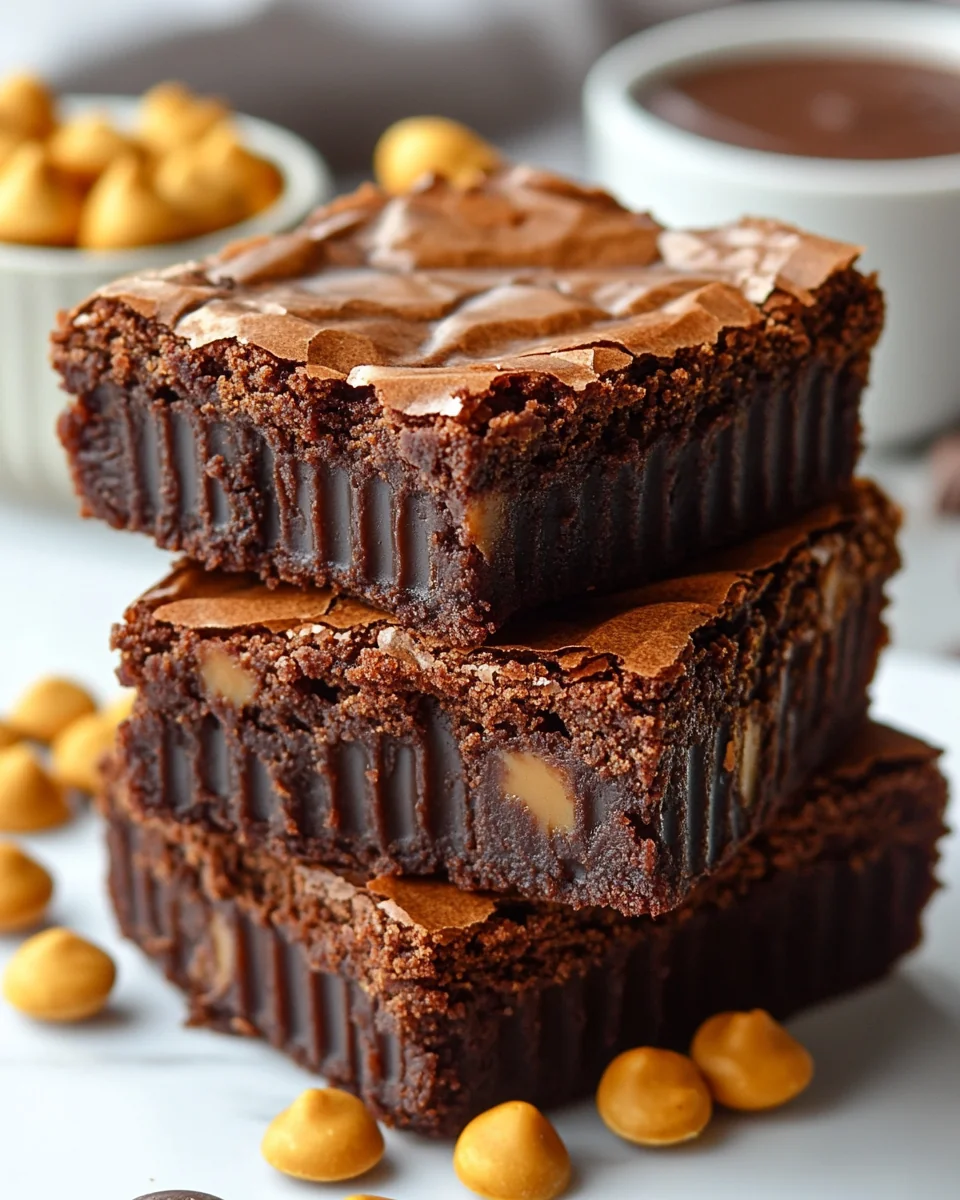 Decadent Peanut Butter Cup Brownies Made From Scratch - additional image