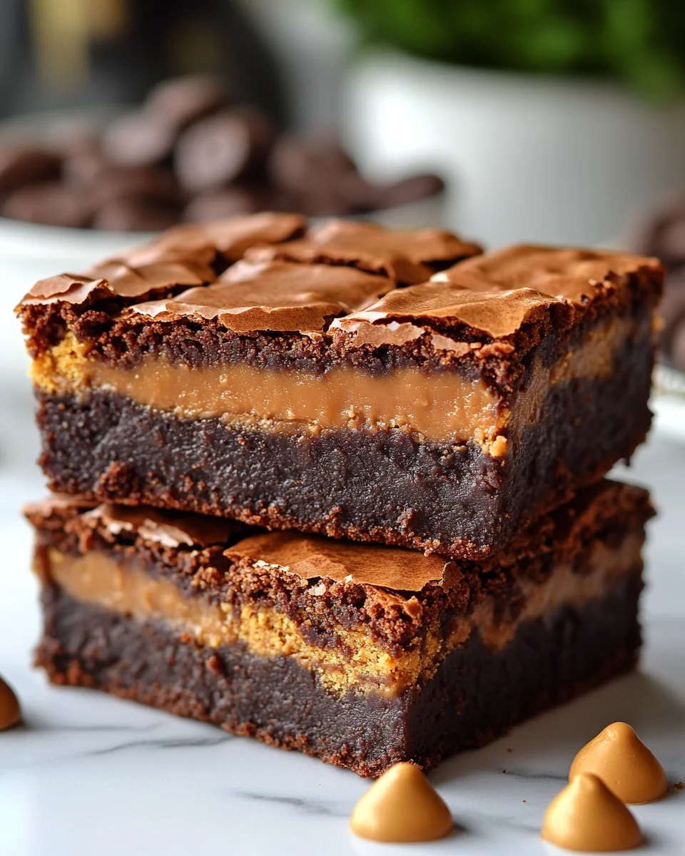 Decadent Peanut Butter Cup Brownies Made From Scratch - additional image