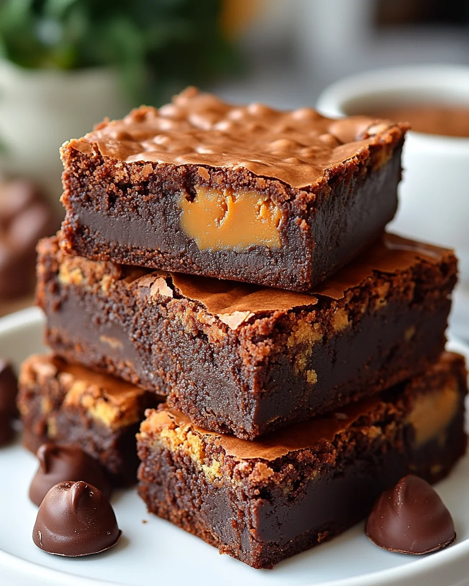 Decadent Peanut Butter Cup Brownies Made From Scratch - additional image