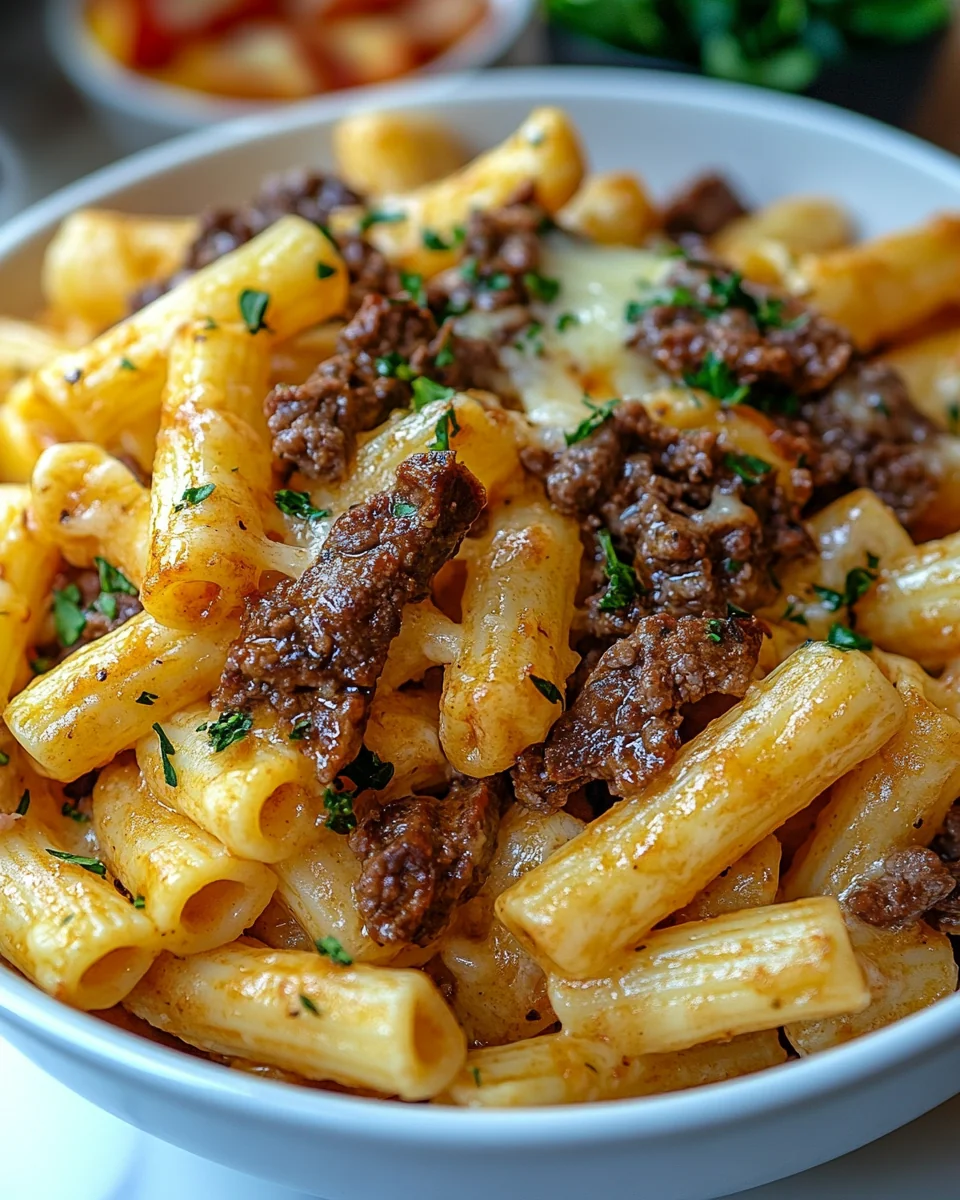 Creamy Philly Cheesesteak Pasta Made From Scratch - additional image