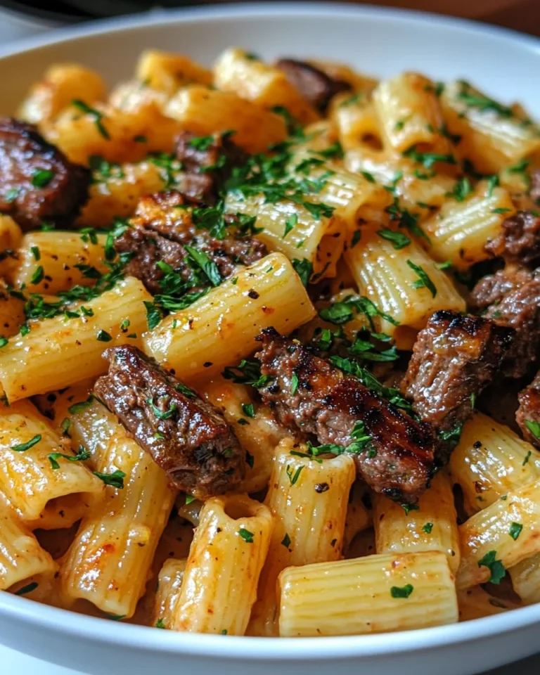 Creamy Philly Cheesesteak Pasta Made From Scratch
