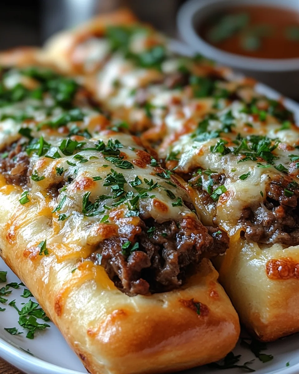 Philly Cheesesteak Stuffed Cheesy Breadsticks Recipe - additional image