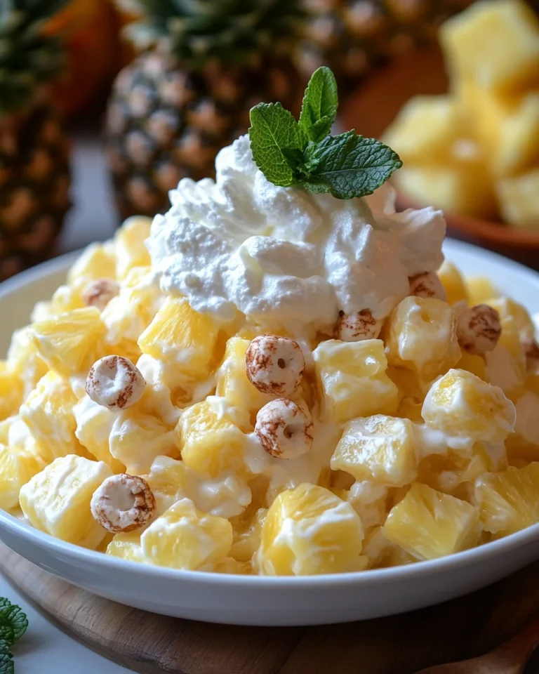Delicious Pineapple Fluff For A Refreshing Dessert