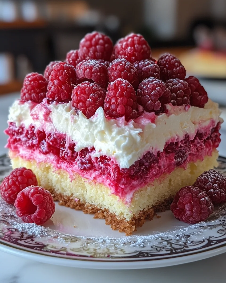 Simple Raspberry Zinger Poke Cake - additional image