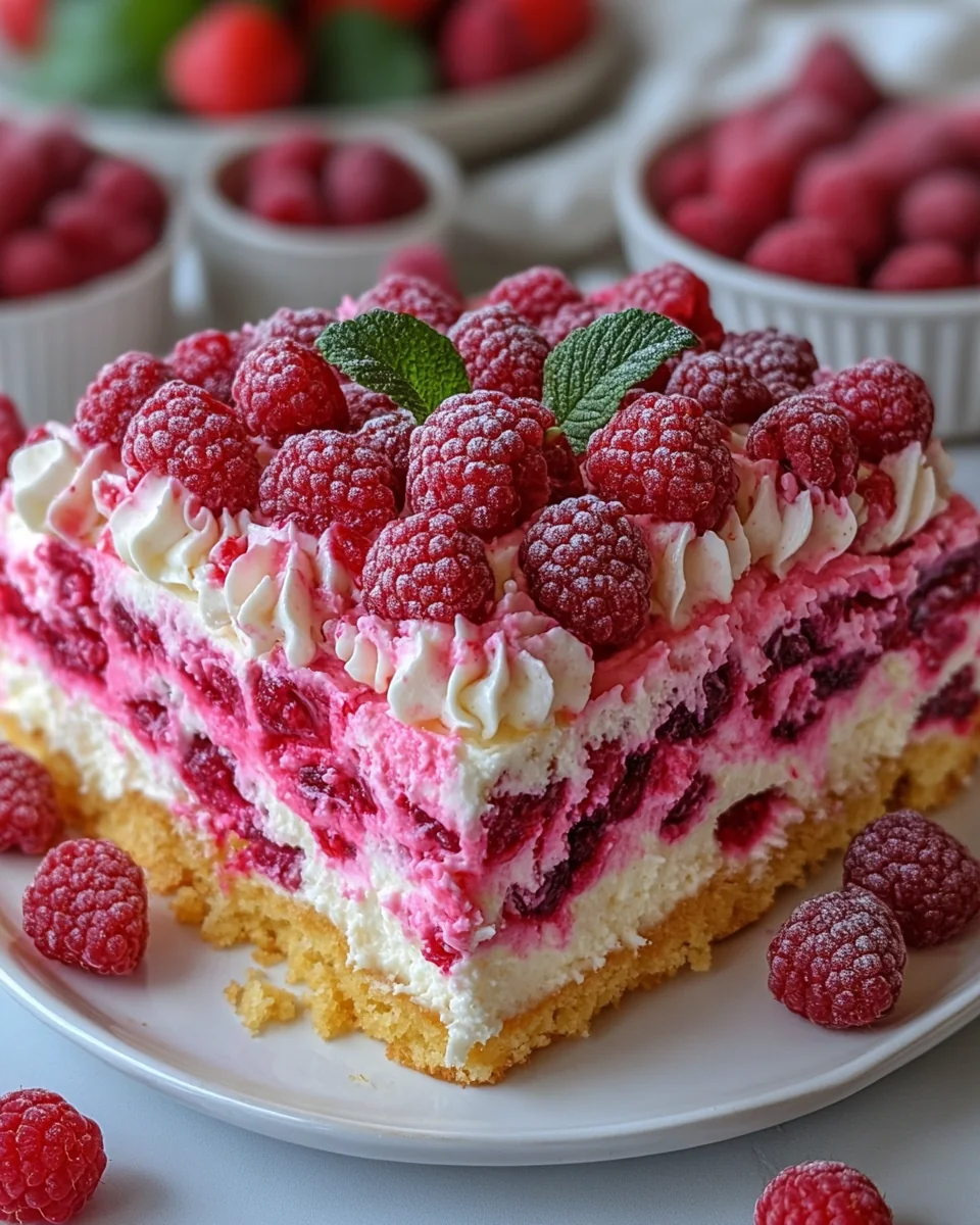 Simple Raspberry Zinger Poke Cake - additional image