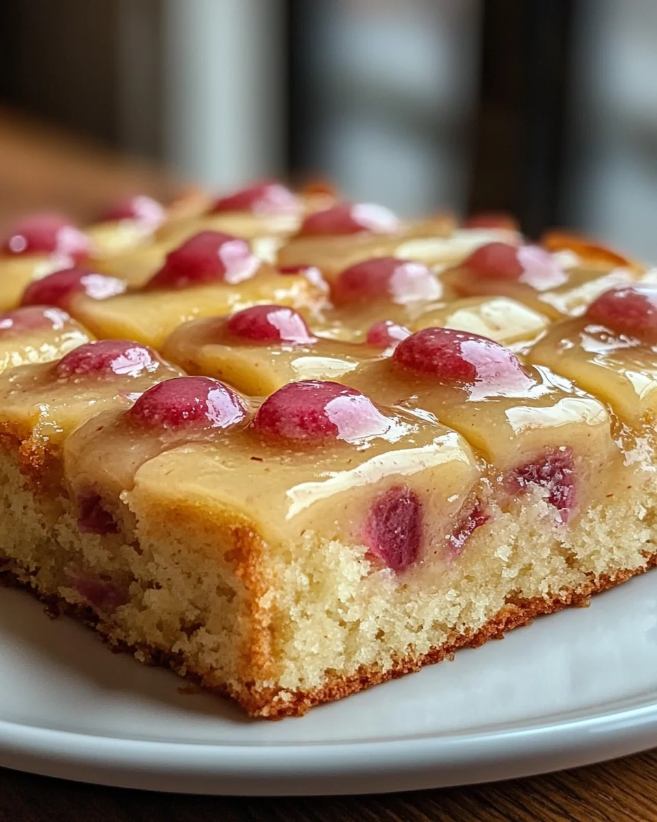 Homemade Rhubarb Cake with Creamy Butter Sauce - additional image