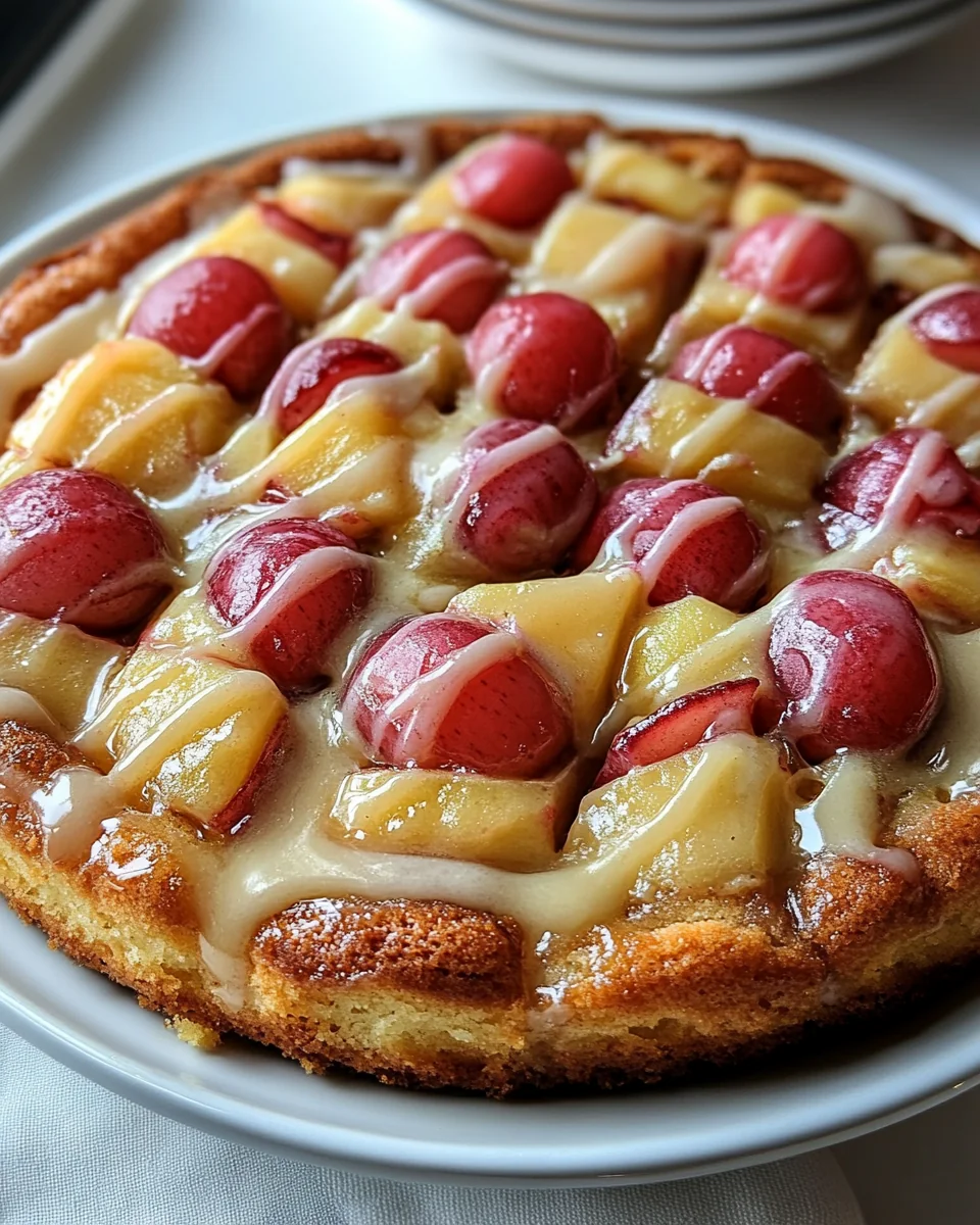 Homemade Rhubarb Cake with Creamy Butter Sauce - additional image