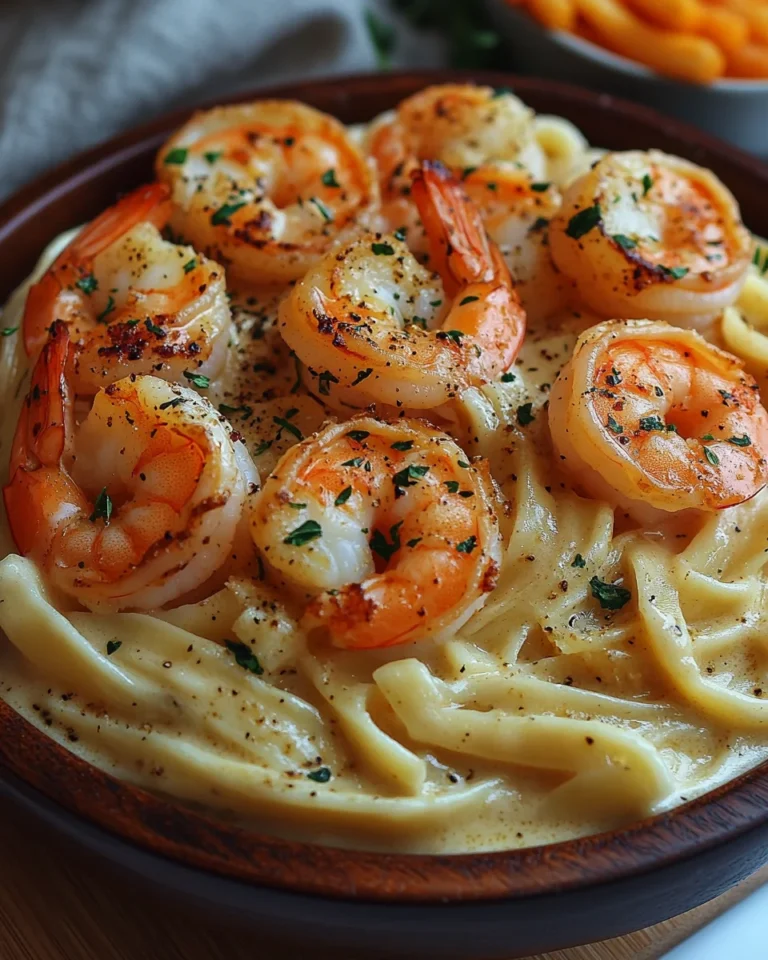 Creamy Salmon and Shrimp Alfredo Made from Scratch