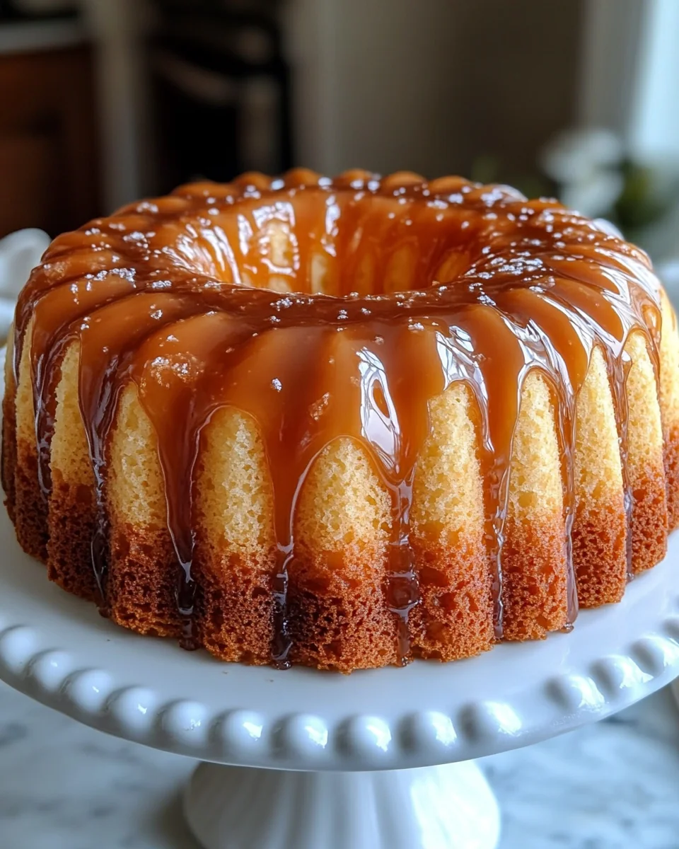 Delicious Homemade Salted Caramel Butter Cake - additional image
