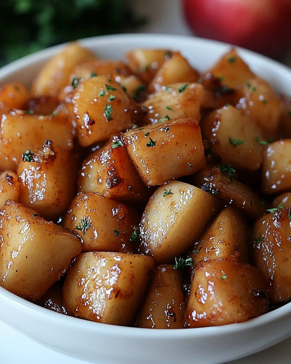 Homemade Cracker Barrel Fried Apples in the Slow Cooker - additional image