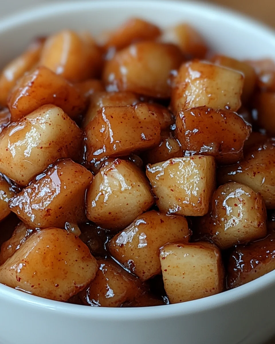 Homemade Cracker Barrel Fried Apples in the Slow Cooker - additional image