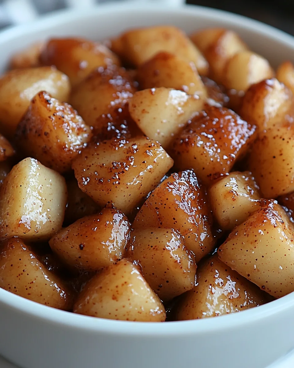 Homemade Cracker Barrel Fried Apples in the Slow Cooker - additional image