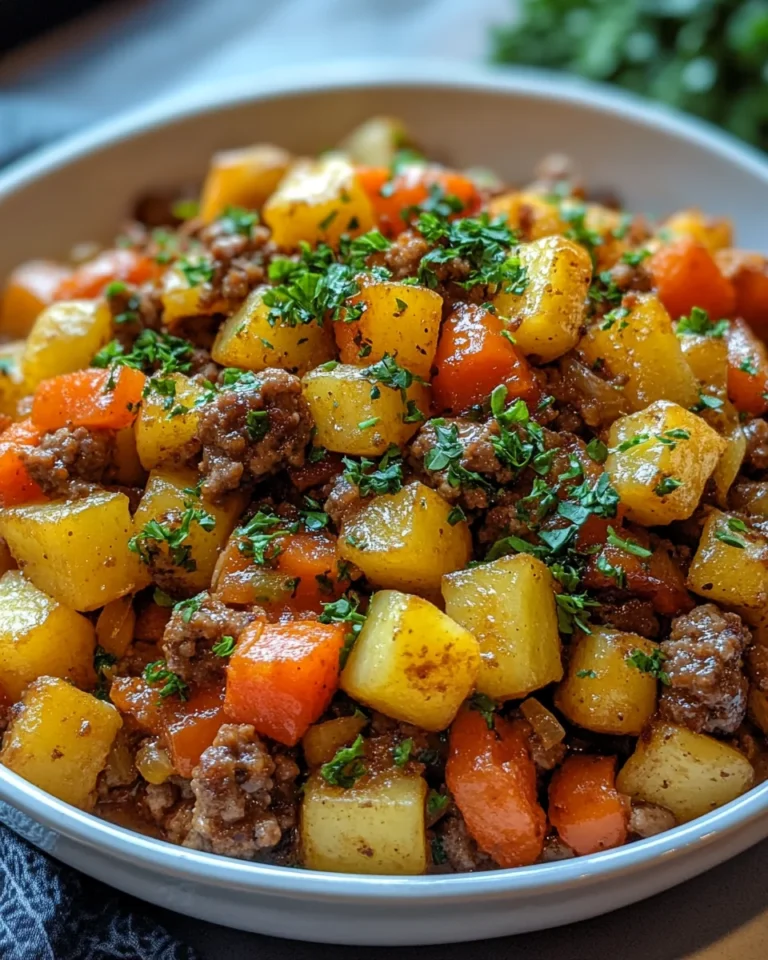 Simple Slow Cooker Hamburger Hash